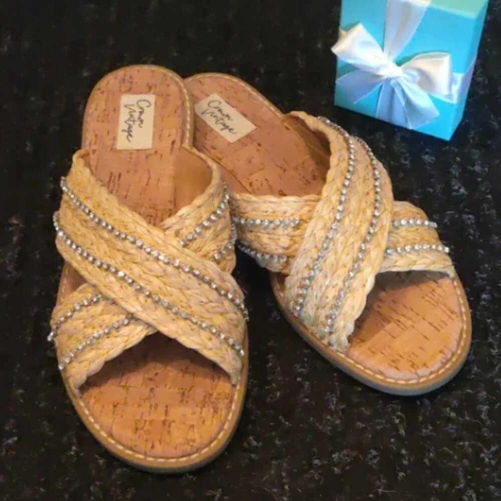 🌞RAFFIA SANDALS SIZE 7 US Like New